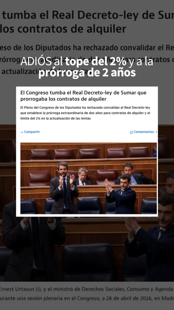 derogación del Real Decreto del alquiler en 2026